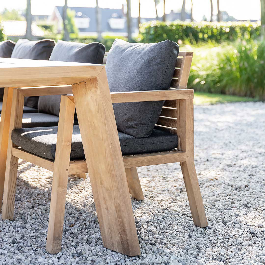 Ensemble pour le jardin Italie – bois de teck avec 6 chaises