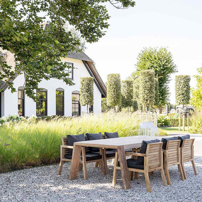 Ensemble pour le jardin Italie – bois de teck avec 6 chaises