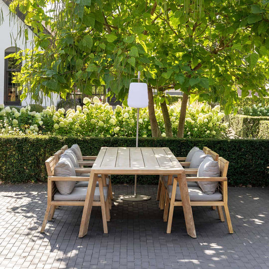 Ensemble pour le jardin Italie – bois de teck avec 6 chaises